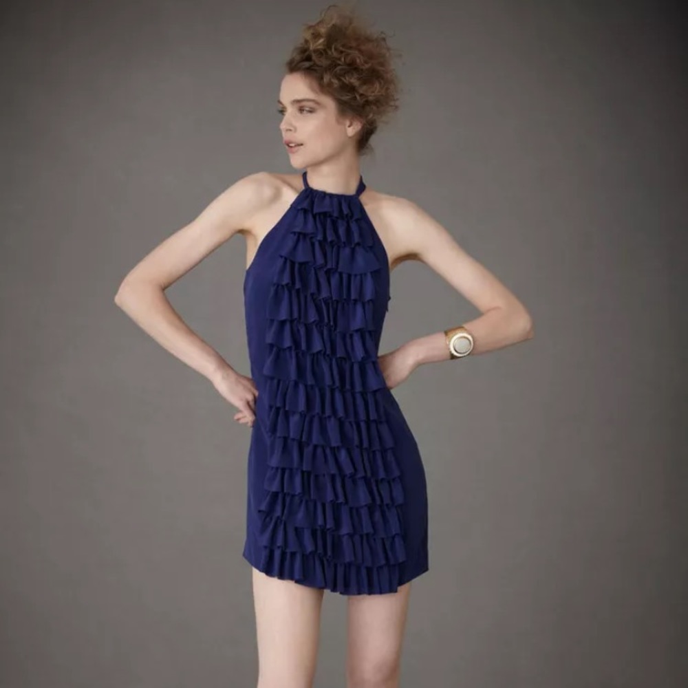NWOT BHLDN ANTHROPOLOGIE Silk Ruffled Racerback